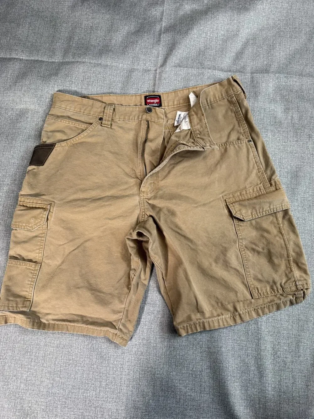 Levis Cargo Shorts Mens 34 Khaki Tan Loose Baggy Y2K Skater Red Tab Cotton
